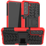 Samsung Galaxy S21 FE 5G      Heavy Duty Case    Red
