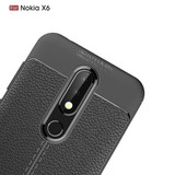 Nokia 6.1 Plus (X6) Leather Texture Case Black