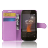 Nokia 1      Pu Wallet Case    [Purple]