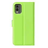 Nokia C32      Pu Wallet Case    [Green]