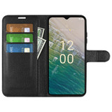 Nokia C32      Pu Wallet Case    [Black]