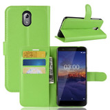 Nokia 3.1      Pu Wallet Case    [Green]