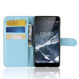Nokia 5.1      Pu Wallet Case    [Lightblue]