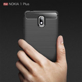 Nokia 1 Plus Carbon Fibre Case Black