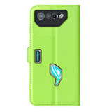 Asus Rog Phone 7 Ultimate      Pu Wallet Case    [Green]
