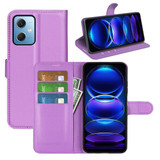 Xiaomi Redmi Note 12 Pro 5G      Pu Wallet Case    [Purple]