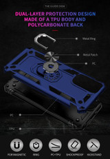 Xiaomi Redmi Note 11 (4G) Military Armour Ring Case Navy