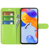 Xiaomi Redmi Note 11 Pro      Pu Wallet Case    [Green]