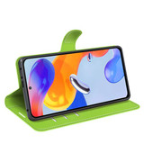 Xiaomi Redmi Note 11 Pro      Pu Wallet Case    [Green]