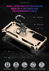 Xiaomi Redmi Note 11 (4G) Military Armour Ring Case Gold