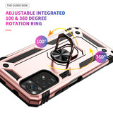 Xiaomi Redmi Note 11 (4G) Military Armour Ring Case RoseGold