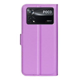 Xiaomi Poco X4 Pro 5G      Pu Wallet Case    [Purple]