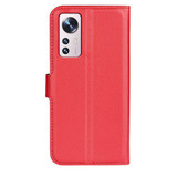 Xiaomi 12 Lite      Pu Wallet Case    [Red]