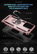 Xiaomi Poco X5 Pro Military Armour Ring Case RoseGold