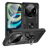 Xiaomi Redmi A3 Military Armour Ring Case Black