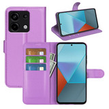 Xiaomi Poco X6 5G      Pu Wallet Case    [Purple]