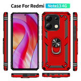 Xiaomi Redmi Note 13 4G Military Armour Ring Case Red