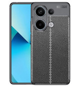 Xiaomi Poco M6 Pro 4G Leather Texture Case Black