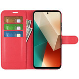 Xiaomi Redmi Note 13 5G      Pu Wallet Case    [Red]