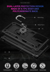 Xiaomi 11T Military Armour Ring Case Black