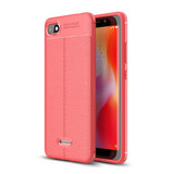 Xiaomi Redmi 6A Leather Texture Case Red