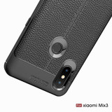 Xiaomi Mi Mix 3 Leather Texture Case Red