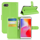 Xiaomi Redmi 6A      Pu Wallet Case    [Green]
