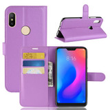 Xiaomi Redmi Note 6 Pro      Pu Wallet Case    [Purple]