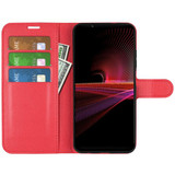Sony Xperia 1 Iv      Pu Wallet Case    [Red]