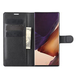 Galaxy Note 20 Ultra      Pu Wallet Case    [Black]