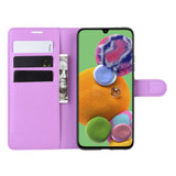 Galaxy A90 5G      Pu Wallet Case    [Purple]