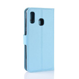 Galaxy A20/A30      Pu Wallet Case    [Lightblue]