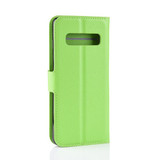 Galaxy S10 Plus      Pu Wallet Case    [Green]