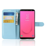 Galaxy J8 2018      Pu Wallet Case    [Lightblue]