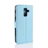 Galaxy J8 2018      Pu Wallet Case    [Lightblue]