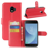 Galaxy J2 Pro 2018      Pu Wallet Case    [Red]