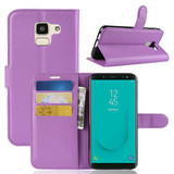 Galaxy J6      Pu Wallet Case    [Purple]