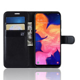 Galaxy A10      Pu Wallet Case    [Black]