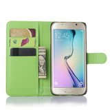 Galaxy S6 Edge Plus      Pu Wallet Case    [Green]