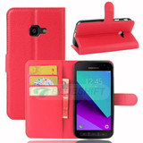 Galaxy Xcover 4      Pu Wallet Case    [Red]