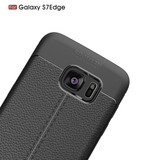 Samsung Galaxy S7 Edge      Leather Texture Case    Grey
