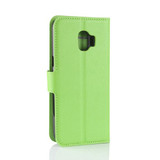 Galaxy J2 Pro 2018      Pu Wallet Case    [Green]