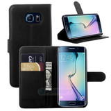 Galaxy S6 Edge      Pu Wallet Case    [Black]