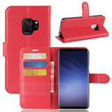 Galaxy S9      Pu Wallet Case    [Red]