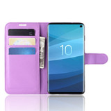 Galaxy S10      Pu Wallet Case    [Purple]