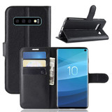 Galaxy S10      Pu Wallet Case    [Black]