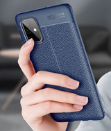 Samsung Galaxy M51      Leather Texture Case    Navy