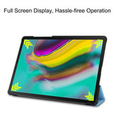 Samsung Galaxy Tab S5e T720    Tri-Fold PU Case    LightBlue