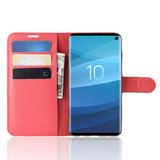 Galaxy S10      Pu Wallet Case    [Red]