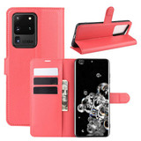 Galaxy S20 Ultra      Pu Wallet Case    [Red]